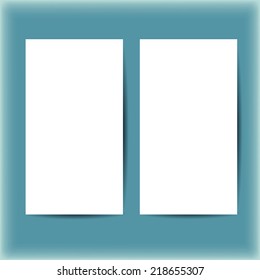 Business card mockup, set template. vector