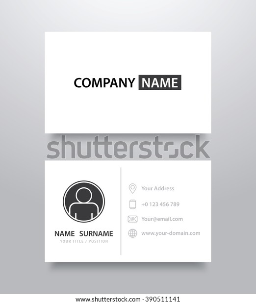 Download Business Card Mockup Template Shadow Vector Stock Vector Royalty Free 390511141 Yellowimages Mockups