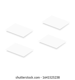Business card mockup template. Vector.