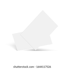 Business card mockup template. Vector.
