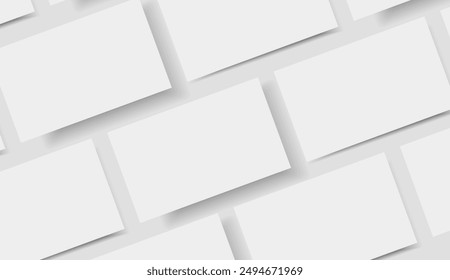 Business card mockup for your design template. Blank empty credit card mockup.