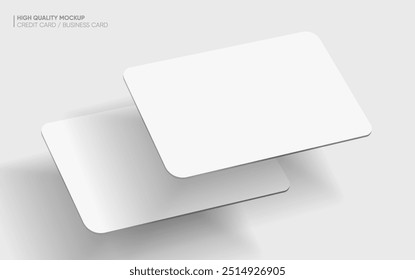 Business card mockup for your design template. Blank empty credit card mockup.