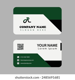 A business card in modern black, blue, white, and colorfully editable EPS or vector files. All sections are editable.