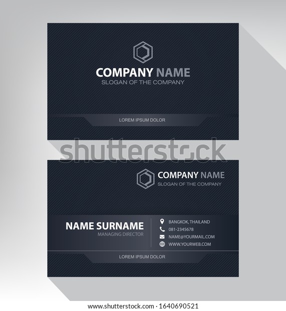 business card modern black\
gray white