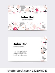 Business card modern creative design. Creative  background under clipping mask. Editable vector Illustration, ready to print. 