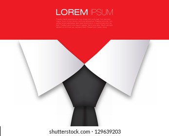 Business Card Modern Design Layout with Black Tie | EPS10 Vector Background