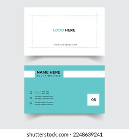 Visitenkarte moderne Design-Vektorgrafik, Visitenkarte und Namenskarte, horizontale, einfache, saubere Vorlage Vektordesign, Layout in Rechteckgröße.