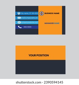 business card modern design vector.Mind-blowing variety of colors.Creative and Clean Double-sided Business Card Template.layout in rectangle size.
