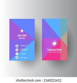 Business card with a modern low poly design