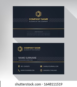 Business card in modern luxury style black and gold color