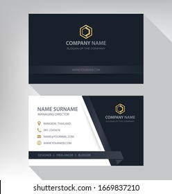 Business Card In Modern Luxury Style Black Gold White