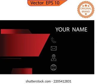 Business card. Modern presentation card with company logo. Vector business template. Visiting card for business and personal use. Vector illustration design. Modern Card