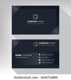 Business card in modern style black gray white