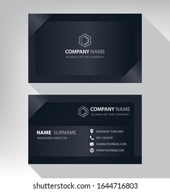 Business card in modern style black gray white