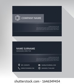 Business card in modern style black gray white