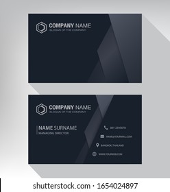 Business card in modern style black gray white