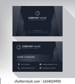 Business card in modern style black gray white