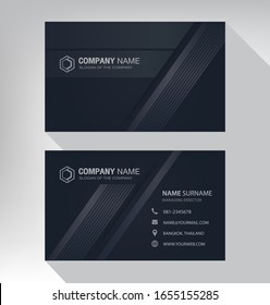 Business card in modern style black gray white