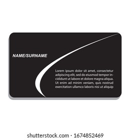 Business card in modern style black white