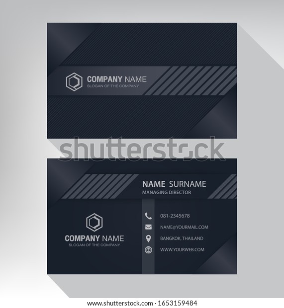 Business card in
modern style black gray
white