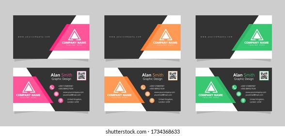 Business card modern style vector