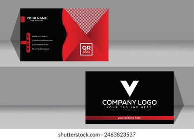 Business Card Modern vactor creative company branding corporate print premium personal communication and clean business card template.