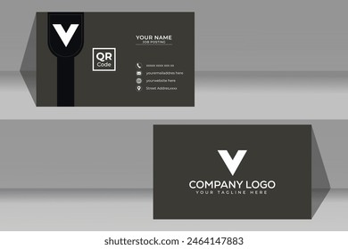 Business Card Modern vactor creative company branding corporate print premium personal communication and clean business card template.