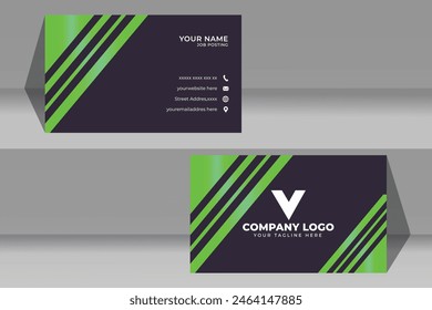 Business Card Modern vactor creative company branding corporate print premium personal communication and clean business card template.