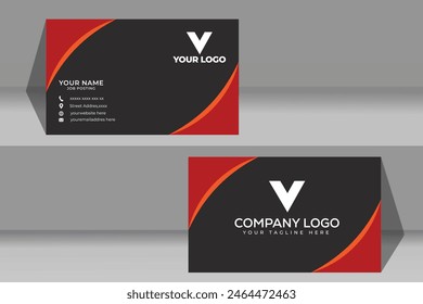Tarjeta de visita Moderna vactor creativa empresa de marca de impresión corporativa comunicación personal de primera calidad y Plantilla de tarjetas de visita limpia.