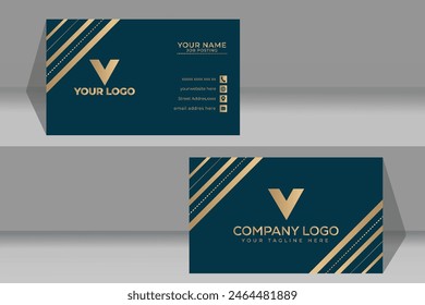 Tarjeta de visita Moderna vactor creativa empresa de marca de impresión corporativa comunicación personal de primera calidad y Plantilla de tarjetas de visita limpia.