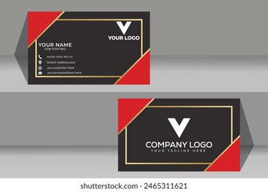 Business Card Modern vactor creative company branding corporate print premium personal communication and clean business card template.