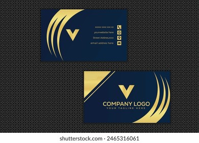 Business Card Modern vactor creative company branding corporate print premium personal communication and clean business card template .
