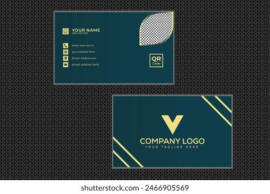 Business Card Modern vactor creative company branding corporate print premium personal communication and clean business card template.
