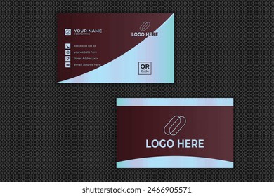 Business Card Modern vactor creative company branding corporate print premium personal communication and clean business card template.