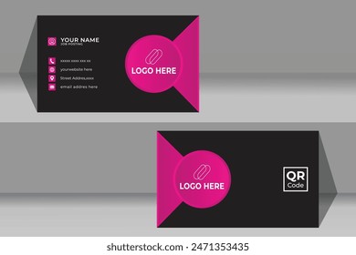 Business Card Modern vactor creative company branding corporate print premium personal communication and clean business card template. 