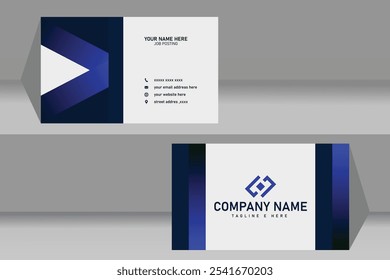 Business Card Modern vactor creative company branding corporate print premium personal communication and clean business card template.