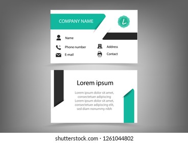 Business card, name card, front and back design, modern creative with infographic detail information simple template vector layout rectangle