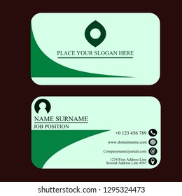 business card name green healthy theme