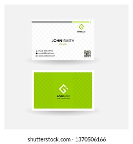 business card name card simple design_light green