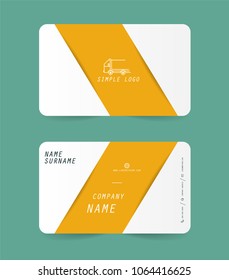 Business card. Name card vector design. Transport concept.