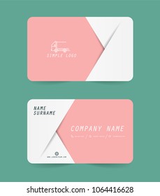 Business card. Name card vector design. Transport concept.