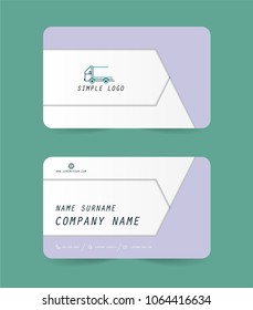 Business card. Name card vector design. Transport concept.