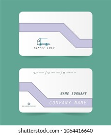 Business card. Name card vector design. Transport concept.