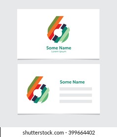 Business card number 6.Vector