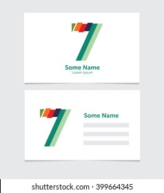 Business card number 7.Vector