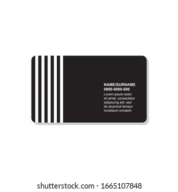 Business card on black background
