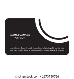 Business card on black background