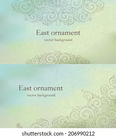 Business card in oriental style.