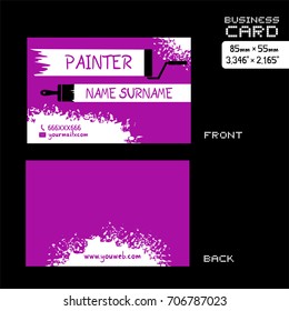 business card for painter worker
