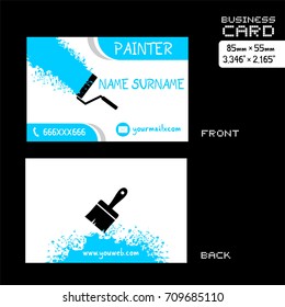 business card for painter worker